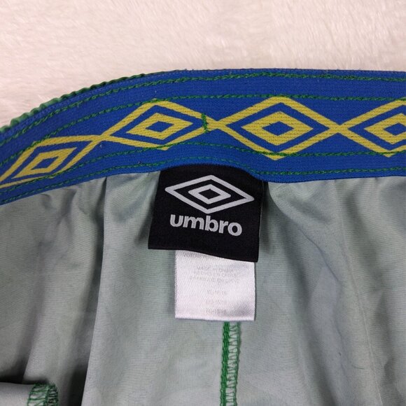 Umbro Soccer Shorts Boys Youth XLarge Geometric Nylon Mesh Green Aztec Print - Picture 7 of 13